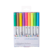 Load image into Gallery viewer, Craft Express 18 Pack Assorted Sublimation Markers – Dual Tip, Permanent Ink Pens