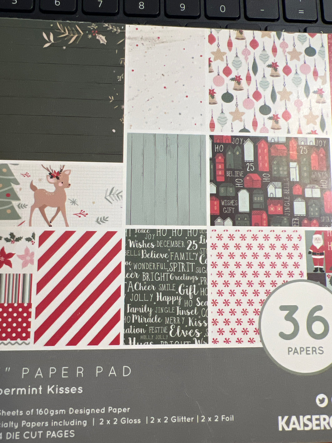 Peppermint kiss 6 x 6 paper by Kaisercraft