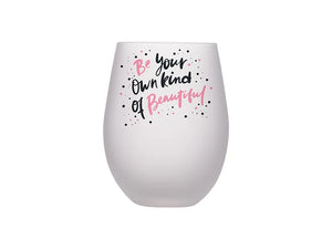 Craft Express 4 Pack 17oz Frosted Stemless Wine Glasses – Sublimation-Ready