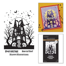 Load image into Gallery viewer, Haunted Hollow press and stenil bundle by spellbinders