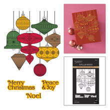 Load image into Gallery viewer, classic holiday press plate &amp; stencil bundle by spellbinders