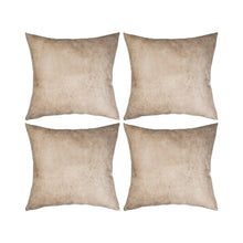 Load image into Gallery viewer, Craft Express 4 Pack Brown Vegan Leather Sublimation Pillow Covers – 18"x18" with Zipper