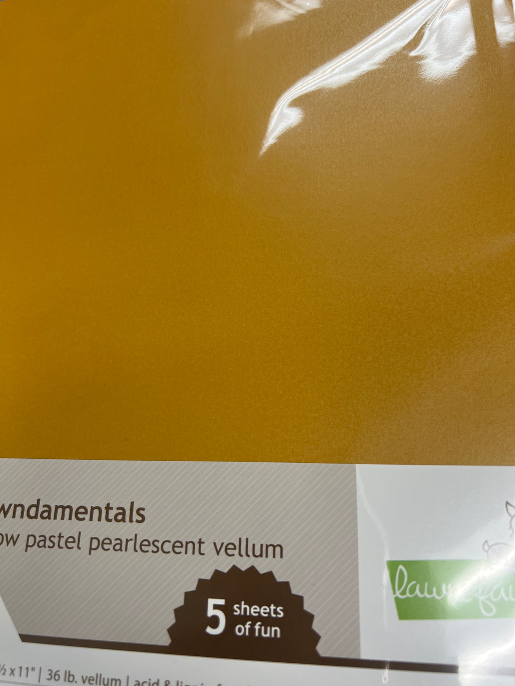 Yellow pearlescent vellum by lawn fawn