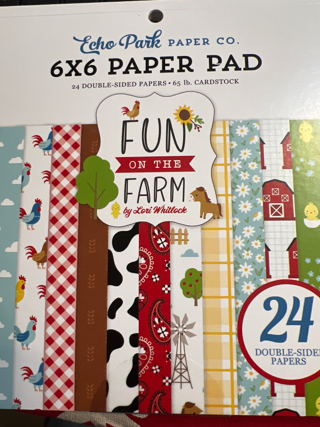 Fun on the Farm 6x6 paper pad by Echo Park