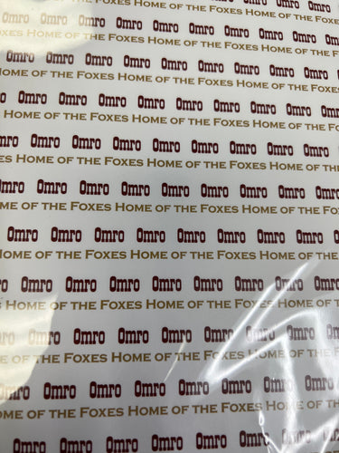 Omro foxes paper
