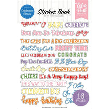 Load image into Gallery viewer, Essentials Collection - Sticker Book - Celebration Phrases by Echo Park