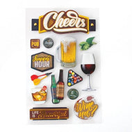 Cheers Happy Hour 3D Stickers by Paper House