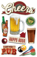 Cheers Happy Hour Pub 3D Stickers by Paper House