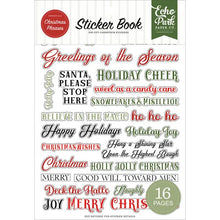 Load image into Gallery viewer, Essentials Collection - Sticker Book - Christmas Phrases by Echo Park