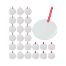 Load image into Gallery viewer, Craft Express 25 Pack 3" Circle Glass Ornaments – Sublimation Blanks with Strings