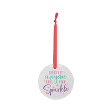 Load image into Gallery viewer, Craft Express 25 Pack 3" Circle Glass Ornaments – Sublimation Blanks with Strings