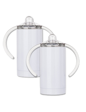 Load image into Gallery viewer, Craft Express 2 Pack 13oz Stainless Steel Sublimation Sippy Cups