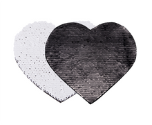 Load image into Gallery viewer, Craft Express 2 Pack Large Heart Sequin Sublimation Patches