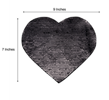Load image into Gallery viewer, Craft Express 2 Pack Large Heart Sequin Sublimation Patches
