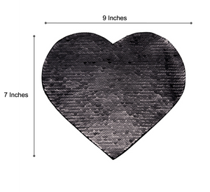 Craft Express 2 Pack Large Heart Sequin Sublimation Patches