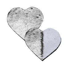Load image into Gallery viewer, Craft Express 2 Pack Large Heart Sequin Sublimation Patches