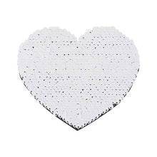 Load image into Gallery viewer, Craft Express 2 Pack Large Heart Sequin Sublimation Patches