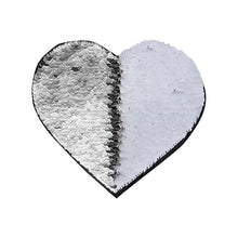 Load image into Gallery viewer, Craft Express 2 Pack Large Heart Sequin Sublimation Patches