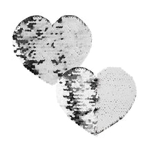 Load image into Gallery viewer, Craft Express 2 Pack Small Heart Sequin Sublimation Patches