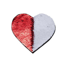 Load image into Gallery viewer, Craft Express 2 Pack Small Heart Sequin Sublimation Patches