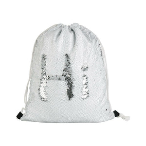 Craft Express 2 Pack Sublimation Sequin Drawstring Backpacks