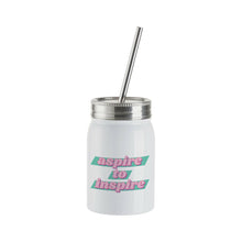 Load image into Gallery viewer, Craft Express 4 Pack 17oz Stainless Steel Sublimation Mason Jars with Straws