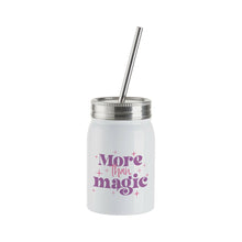 Load image into Gallery viewer, Craft Express 4 Pack 17oz Stainless Steel Sublimation Mason Jars with Straws