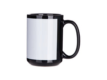 Load image into Gallery viewer, Craft Express 1 Pack 15oz Black Sublimation Mug with White Patch