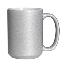Load image into Gallery viewer, Craft Express 6 Pack 15oz Silver Glitter Sublimation Mugs