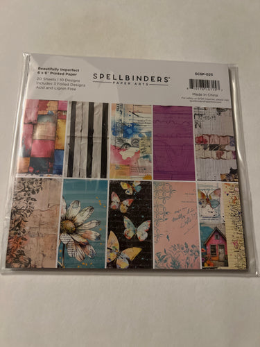 Beautifully imperfect 6x6 pad by Spellbinders