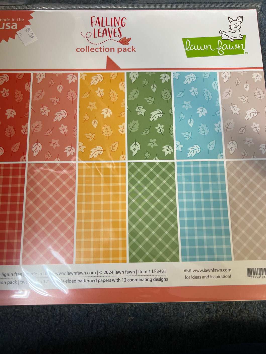 Falling leaves paper  by lawn fawn