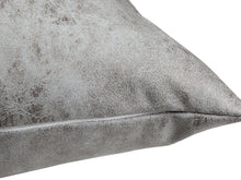 Load image into Gallery viewer, Craft Express 4 Pack Grey Vegan Leather Sublimation Pillow Covers – 18"x18" with Zipper