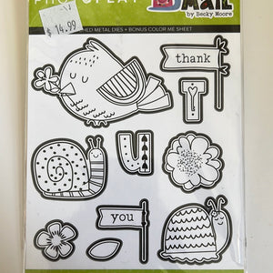 Snail mail  stamp die set by Photoplay