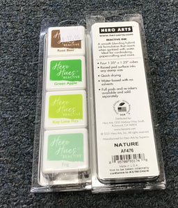 Nature  mini cube reactive ink set by hero arts