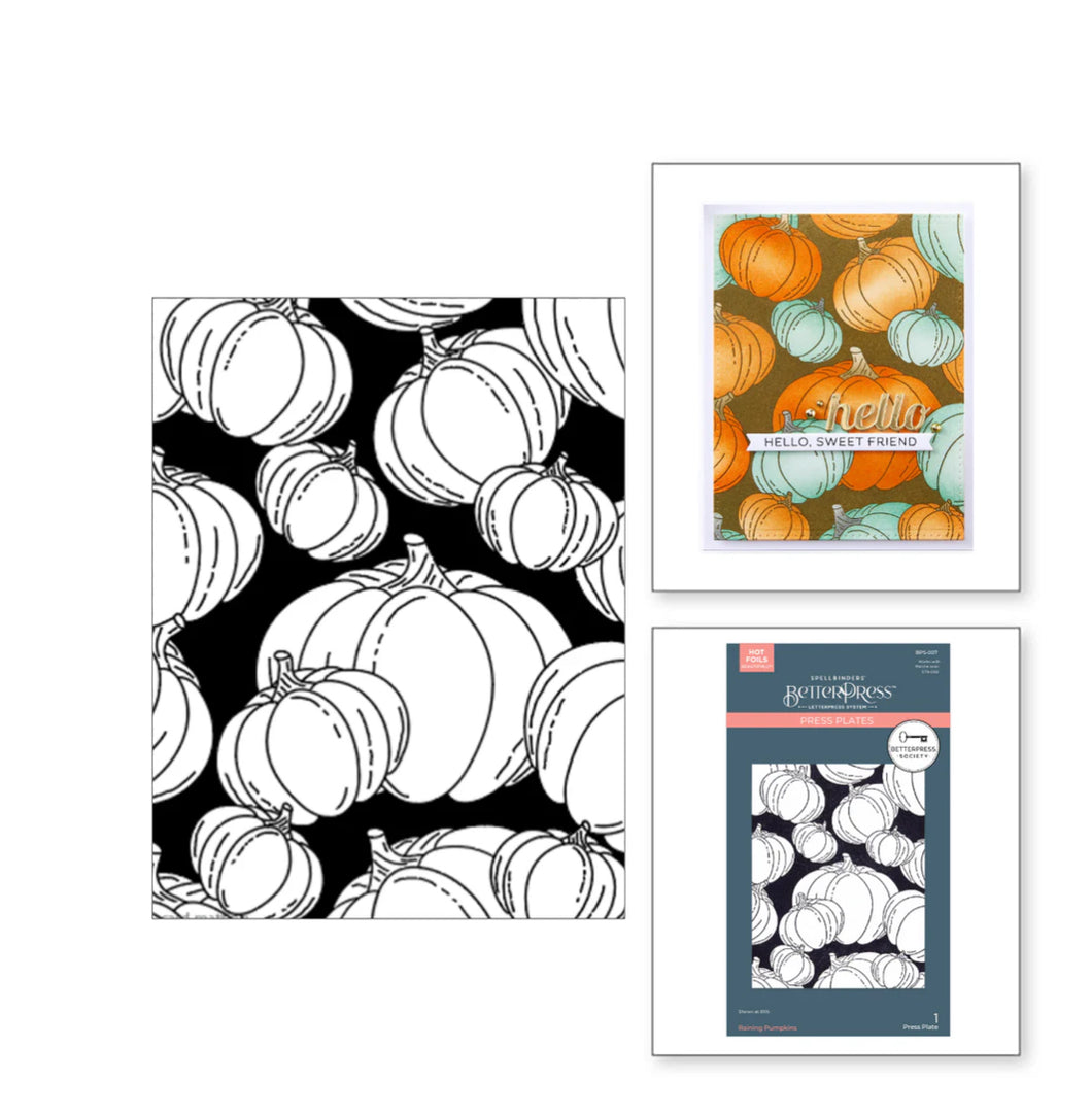 September betterpress society plate & stencil  by spellbinders