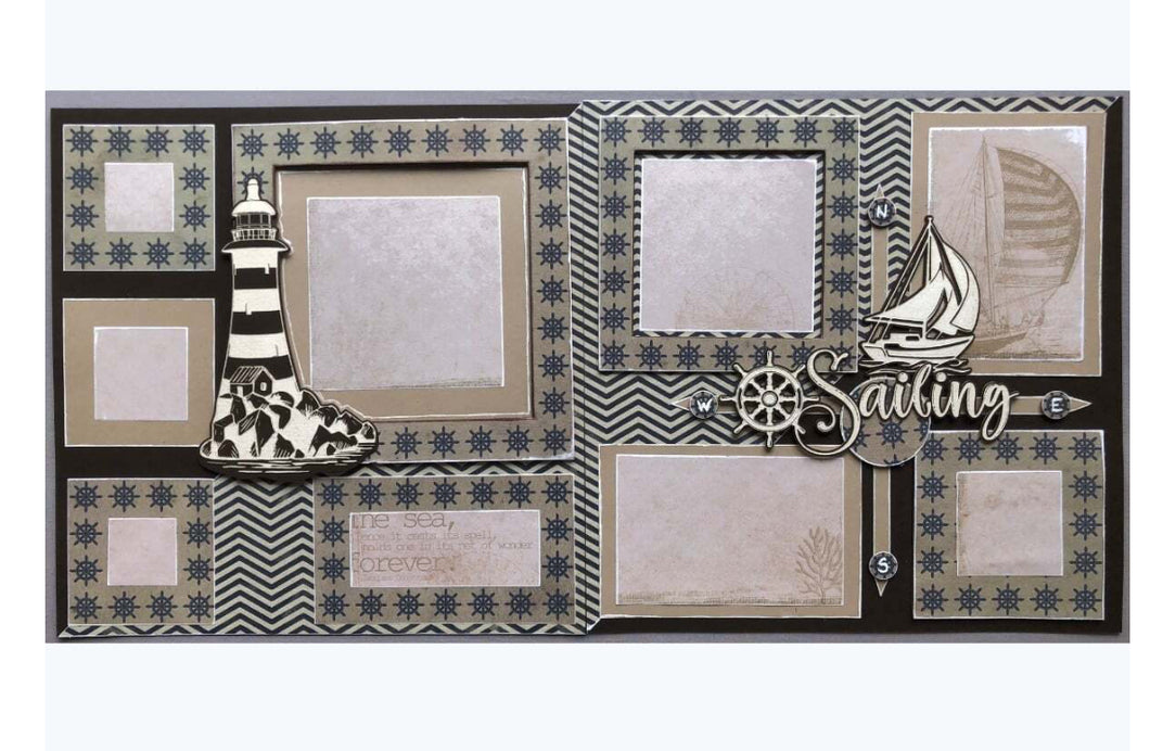 Sailing Scrapbook layout kit by Scrap Collections USA