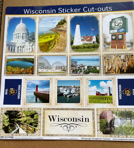 wisconsin sticker sheet by scrapbook customs