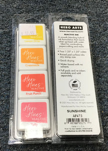 Sunshine mini cube reactive ink set by hero arts