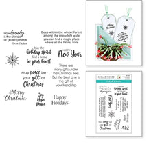 Load image into Gallery viewer, holiday quotes stamps by spellbinders