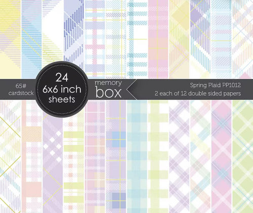 Spring plaid foil papers by memory box