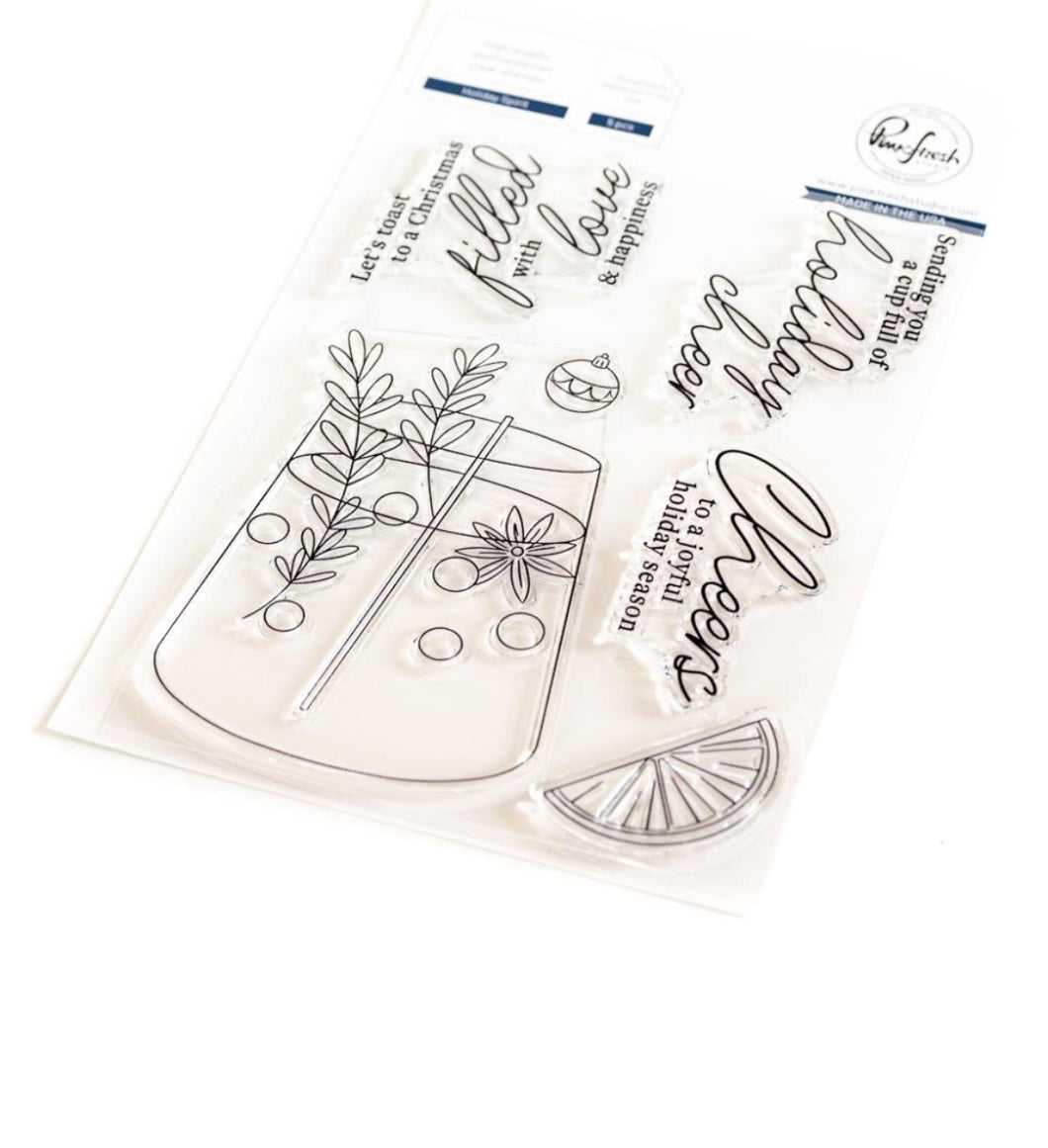 Holiday spirit stamp die stencil by pinkfresh