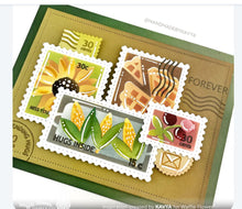 Load image into Gallery viewer, postage collage harvest stencil by waffle flower