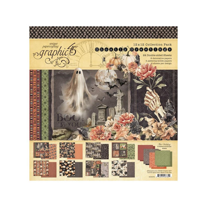 Ghostly Greetings 12x12 collection paper by Graphic 45