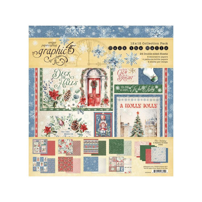 Deck The Halls 12x12 collection paper by Graphic 45