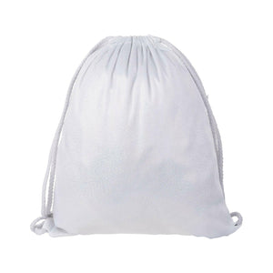 Craft Express 2 Pack Glitter Sublimation Drawstring Backpacks – 13"x16" White with Sparkle Finish