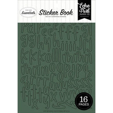 Load image into Gallery viewer, Essentials Collection - Sticker Book - Green Alpha by Echo Park