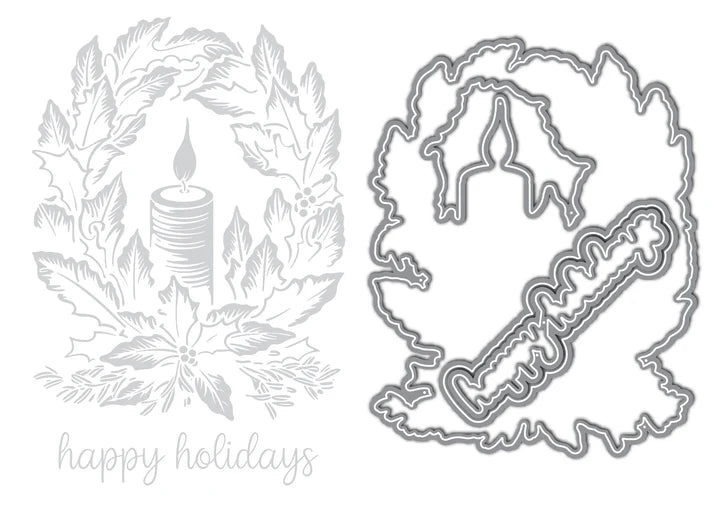 Happy Holidays press letterpress & die by ldrs