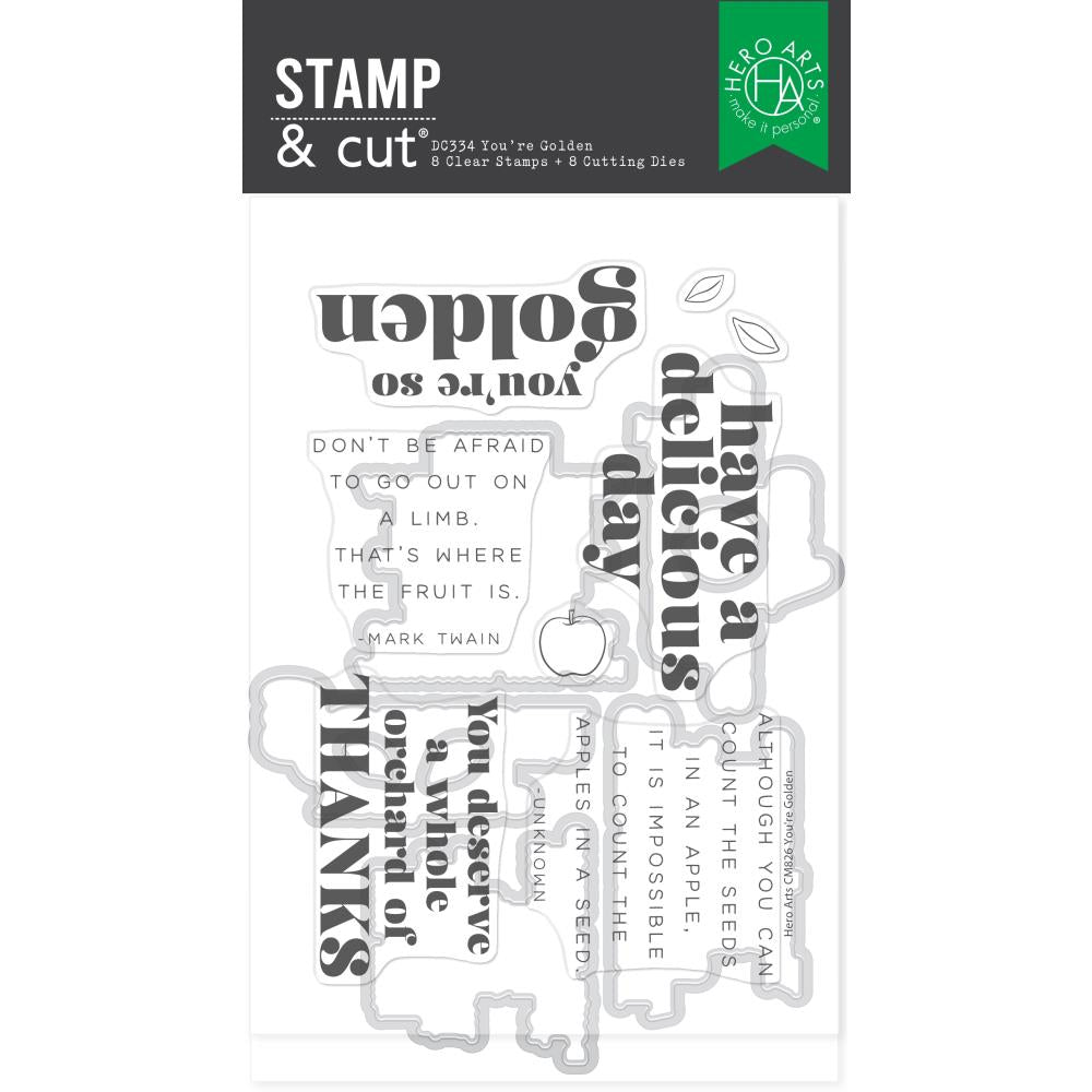 You're Golden Stamp and Cut Set by Hero Arts