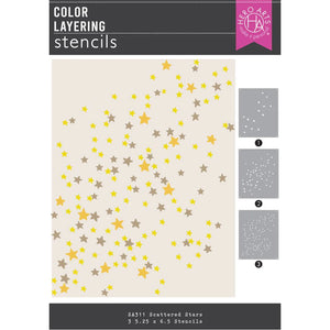 Scattered stars stencil set by Hero Arts