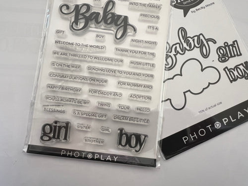 Baby stamp and die by Photoplay